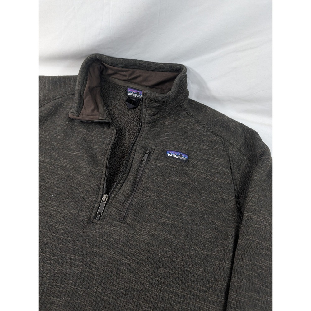 Patagonia Better Sweater Quarter Zip Fleece Jacket Mens XL Dark Brown Heather